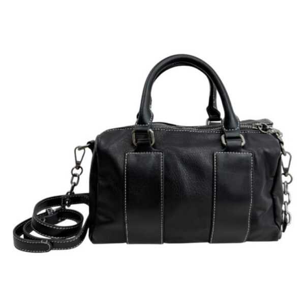 Bolso Sintético de Mujer Estilo Punk con Cadenas y 2 Compartimentos - Imagen 5