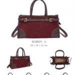 Bolso de Mano Sintético Bicolor de Mujer con Tejido de Calidad y Estilo Cinturón Frontal