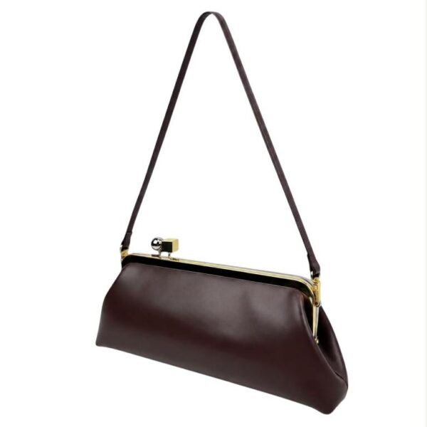Bolso de Hombro Sintético con Herrajes en Plata y Oro, Cierre de Click y Asa Larga para Mujer - Imagen 9