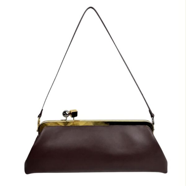 Bolso de Hombro Sintético con Herrajes en Plata y Oro, Cierre de Click y Asa Larga para Mujer - Imagen 10