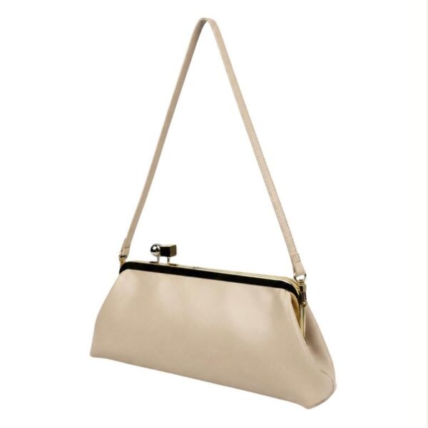 Bolso de Hombro Sintético con Herrajes en Plata y Oro, Cierre de Click y Asa Larga para Mujer - Imagen 5