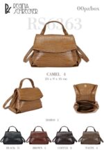 Bolso de Mano Sintético con Diseño Estilo Cocodrilo, Solapa y Cremallera para Mujer - Imagen 12