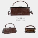 Bolso de Mano Sintético Regina Schrecker con Click y Compartimentos Internos para Mujer