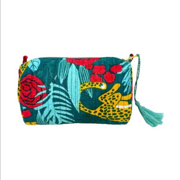 Neceser Pequeño de Algodón Artesanal con Bonito Estampado para Mujer - Imagen 3