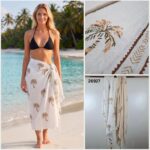 Pareo de Algodón con Diseño Palmeras Fabricado en India para Mujer