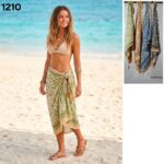 Elegante Pareo de Verano con Estampado Floral en Algodón para Mujer