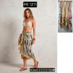 Pareo Ligero para Mujer de Algodón Indio con Bonito Diseño de Peces