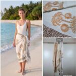 Elegante Pareo de Playa con Estampado de Palmeras para Mujer