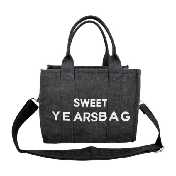 Bolso Tote de Algodón para Mujer con Cierre de Cremallera y Diseño "Sweet Years Bag" - Imagen 6