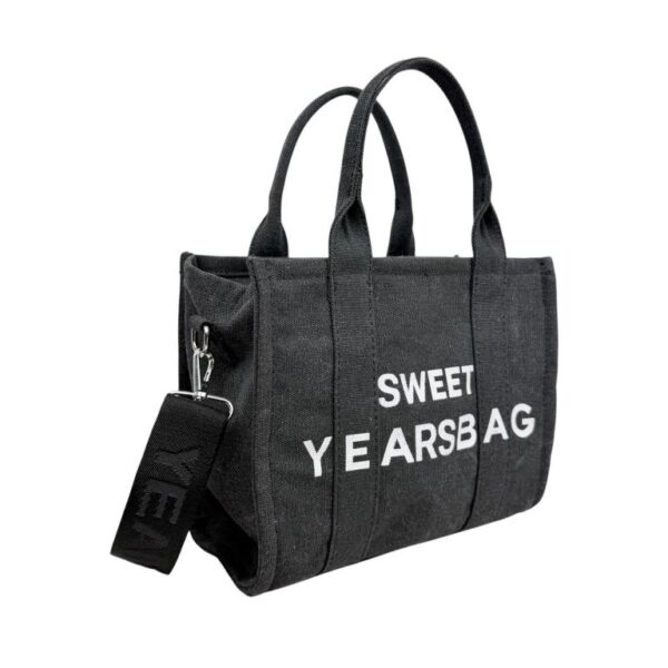Bolso Tote de Algodón para Mujer con Cierre de Cremallera y Diseño "Sweet Years Bag" - Imagen 7