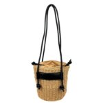 Original Bolso Bombonera de Papel Trenzado con Asas Deslizantes y Detalles a Contraste