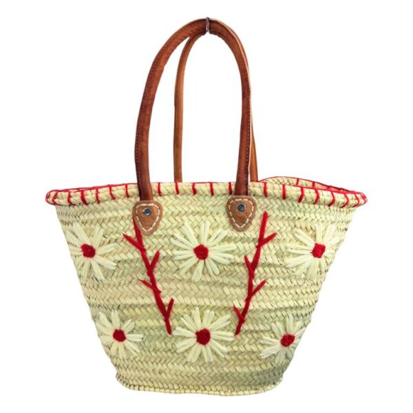 Cesta Capazo de Mujer en Rafia Artesanal con Diseño Original Estampado - Imagen 8
