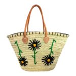 Cesta Capazo de Mujer en Rafia Artesanal con Diseño Original Estampado - Imagen 9