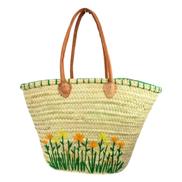Cesta Capazo de Mujer en Rafia Artesanal con Diseño Original Estampado - Imagen 10