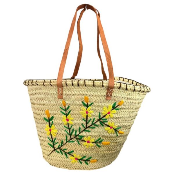 Cesta Capazo de Mujer en Rafia Artesanal con Diseño Original Estampado - Imagen 11
