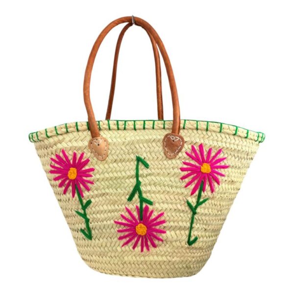 Cesta Capazo de Mujer en Rafia Artesanal con Diseño Original Estampado - Imagen 12