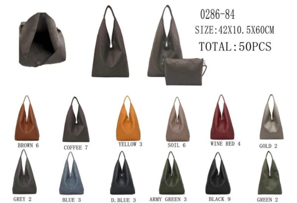 Bolso de Hombro Sintético Hobo con Multicompartimentos+Bolsito Bandolera para Mujer - Imagen 2