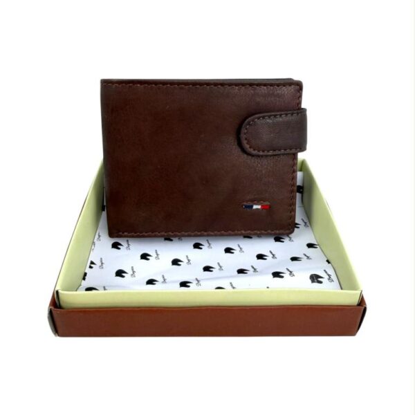 Cartera de Hombre en Piel de Gran Calidad con Rejilla, Caja y Bolsillo Interno - Imagen 4