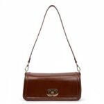 Bolso de Hombro Sintético con Asa Larga Extraíble y Solapa con Manivela de Giro para Mujer - Imagen 10