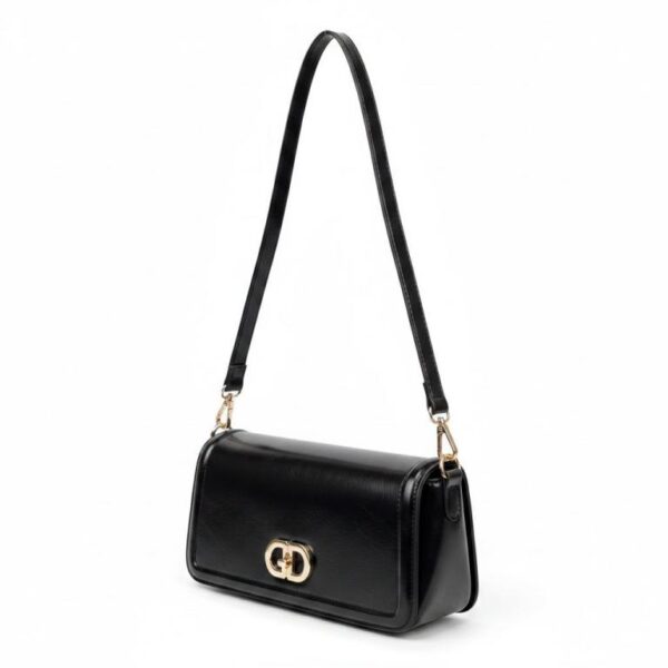Bolso de Hombro Sintético con Asa Larga Extraíble y Solapa con Manivela de Giro para Mujer - Imagen 12
