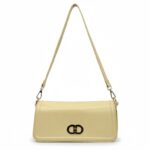 Bolso de Hombro Sintético con Asa Larga Extraíble y Solapa con Manivela de Giro para Mujer - Imagen 6