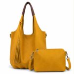 Bolso de Hombro Sintético con 2 Asas Marrones + Bolsito Bandolera para Mujer - Imagen 3
