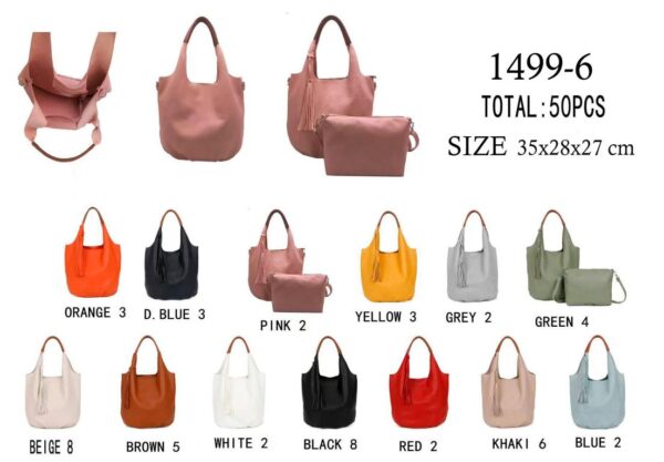 Bolso de Hombro Sintético de Mujer con Asas de Colores y Frontal Decorativo y Bolsito Bandolera - Imagen 15