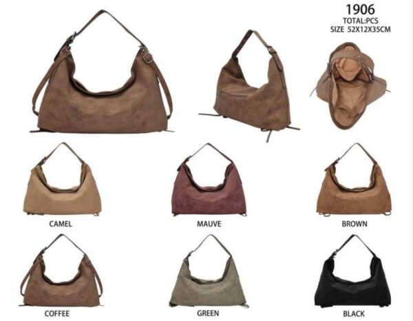 Bolso de Hombro Sintético muy Amplio con Lazos Decorativos Inferiores para Mujer - Imagen 7