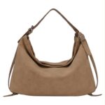 Bolso de Hombro Sintético muy Amplio con Lazos Decorativos Inferiores para Mujer