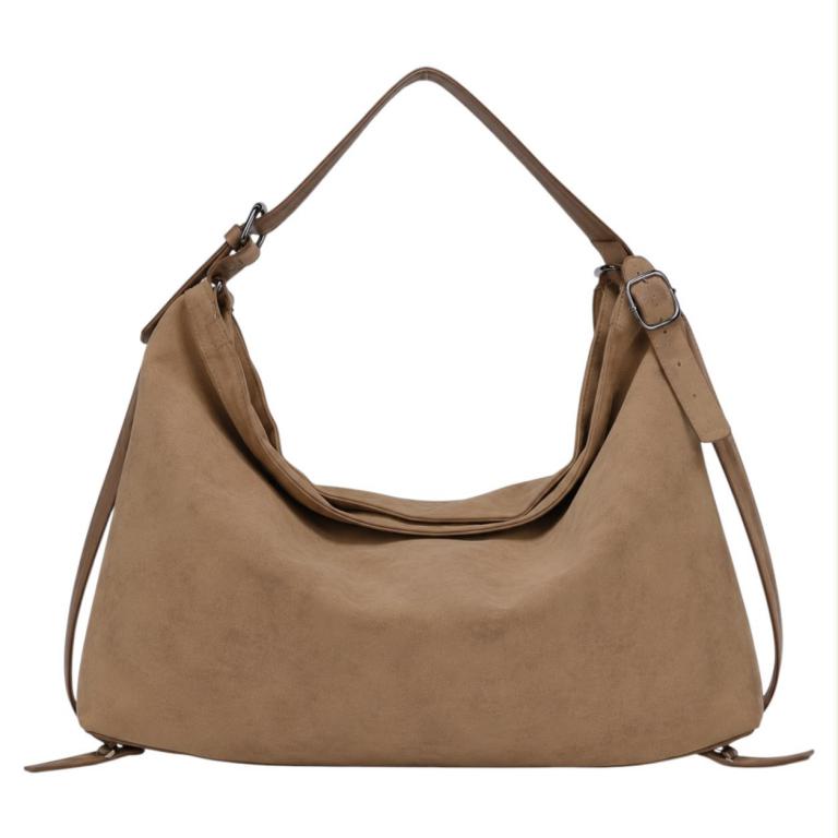 CG1906-Camel Bolso de Hombro Sintético muy Amplio con Lazos Decorativos Inferiores para Mujer - Imagen 1