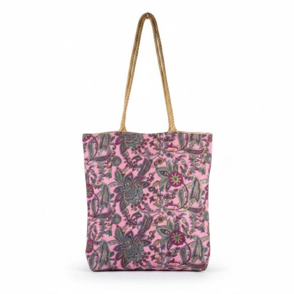 Bolso Shopper Artesanal Estilo Étnico con Asas de Yute para Mujer - Imagen 10