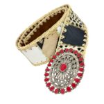 Bonito Cinturón Único en Piel Artesanal Estilo Patchwork Hippie Mujer con Diseño Exclusivo - Imagen 10