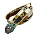Bonito Cinturón Único en Piel Artesanal Estilo Patchwork Hippie Mujer con Diseño Exclusivo - Imagen 24