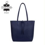 Bolso de Mano tipo Shopper en Piel Italiana para Mujer con Asas Largas y Cierre de Cremallera - Imagen 13