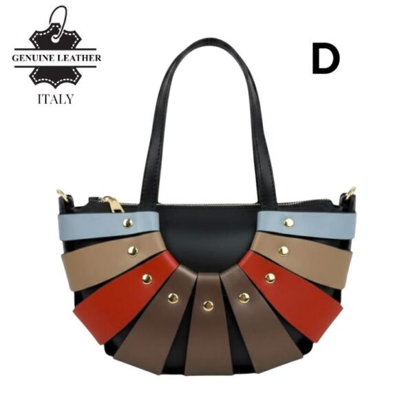 Bolso de Mano en Piel Italiana con Diseño Original y Tachuelas Decorativas para Mujer - Imagen 16
