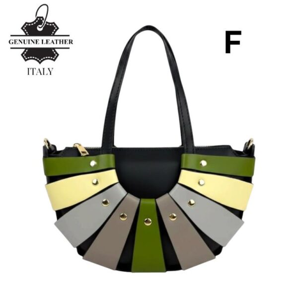 Bolso de Mano en Piel Italiana con Diseño Original y Tachuelas Decorativas para Mujer - Imagen 18