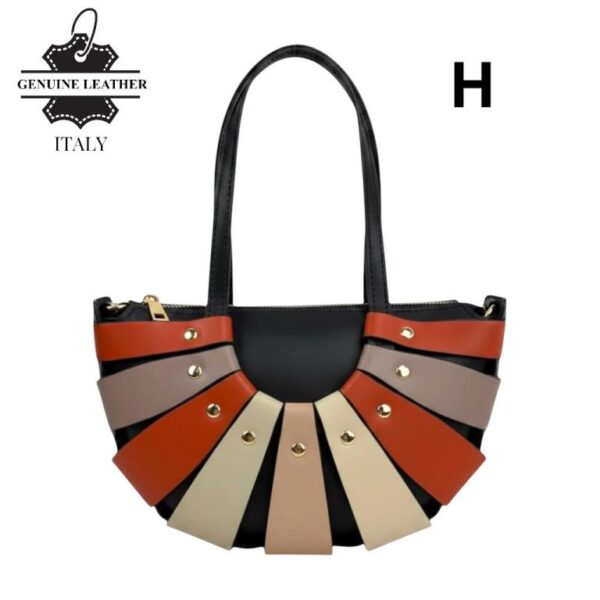 Bolso de Mano en Piel Italiana con Diseño Original y Tachuelas Decorativas para Mujer - Imagen 20