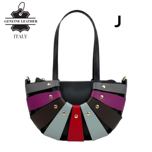 Bolso de Mano en Piel Italiana con Diseño Original y Tachuelas Decorativas para Mujer - Imagen 22