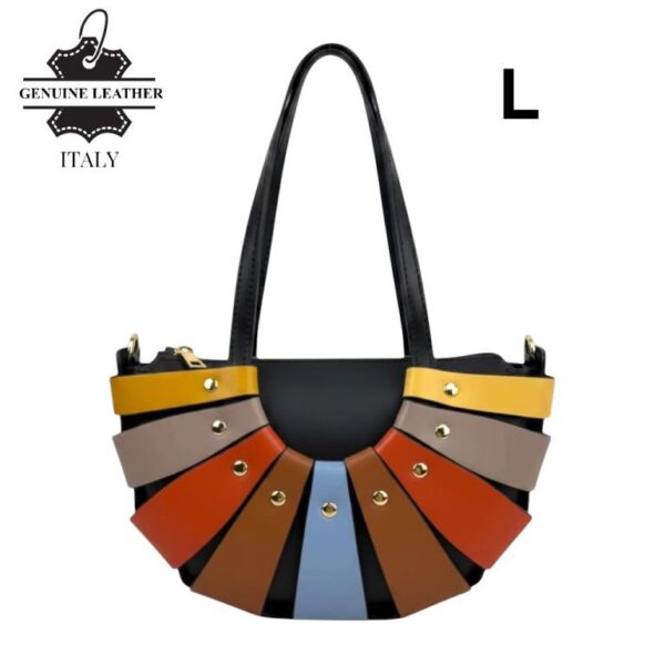 Bolso de Mano en Piel Italiana con Diseño Original y Tachuelas Decorativas para Mujer - Imagen 24