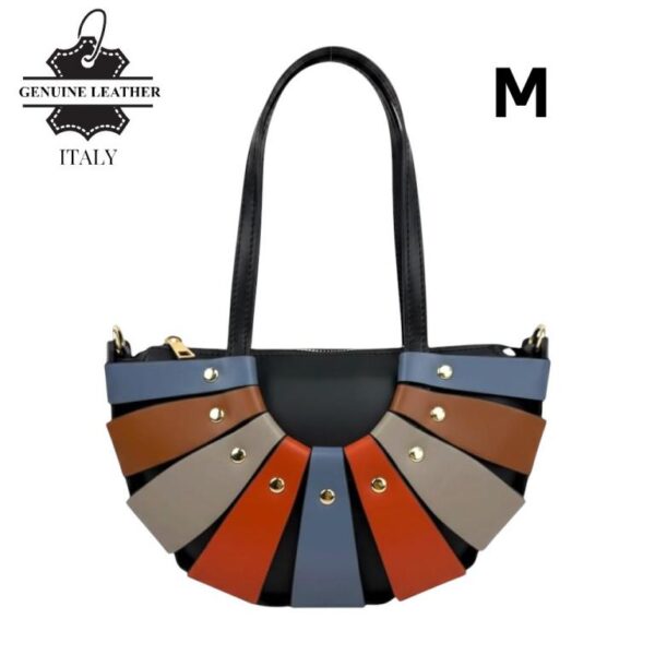 Bolso de Mano en Piel Italiana con Diseño Original y Tachuelas Decorativas para Mujer - Imagen 25