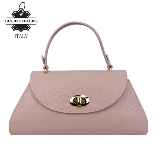 Bolso de Mano en Piel Italiana con Cremalleras Laterales, Solapa Giro y Tira Bandolera para Mujer - Imagen 3