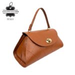Bolso de Mano en Piel Italiana con Diseño Coco, Cremalleras Laterales y Solapa Giro para Mujer - Imagen 10