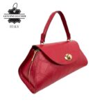 Bolso de Mano en Piel Italiana con Diseño Coco, Cremalleras Laterales y Solapa Giro para Mujer - Imagen 3
