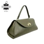 Bolso de Mano en Piel Italiana con Diseño Coco, Cremalleras Laterales y Solapa Giro para Mujer - Imagen 11