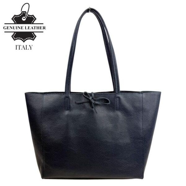 Bolso Shopper Universitario en Piel Italiana para Mujer con 2 Asas Largas y Cremallera - Imagen 10