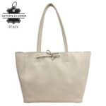 Bolso Shopper Universitario en Piel Italiana para Mujer con 2 Asas Largas y Cremallera - Imagen 4