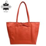 Bolso Shopper Universitario en Piel Italiana para Mujer con 2 Asas Largas y Cremallera - Imagen 3