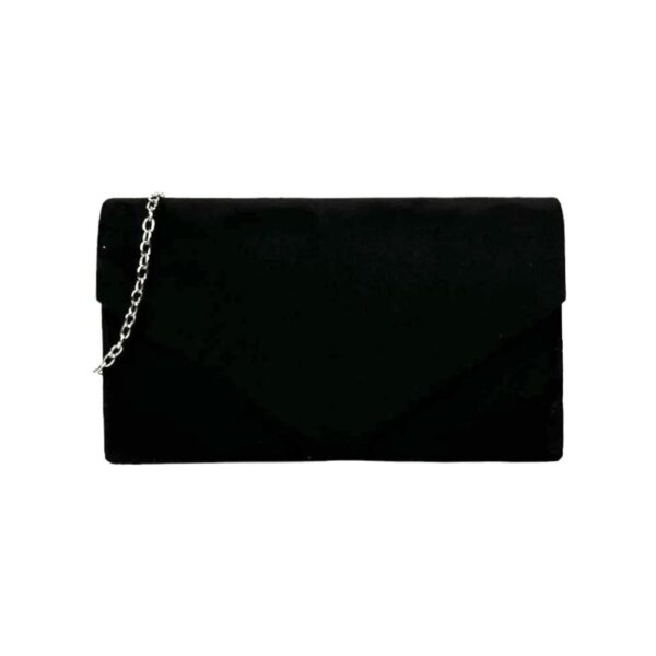 Bolso de Fiesta Sintético tipo Sobre con Asa Larga de Cadena Plateada y Solapa para Mujer - Imagen 3