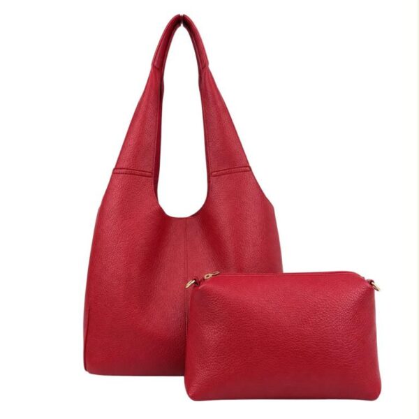 Amplio Bolso de Hombro Sintético + Bolso Bandolera con Cremallera para Mujer - Imagen 3