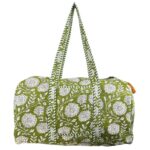 Bolso de Viaje Acolchado Algodón para Mujer con Asas Largas y Cremallera - Imagen 5